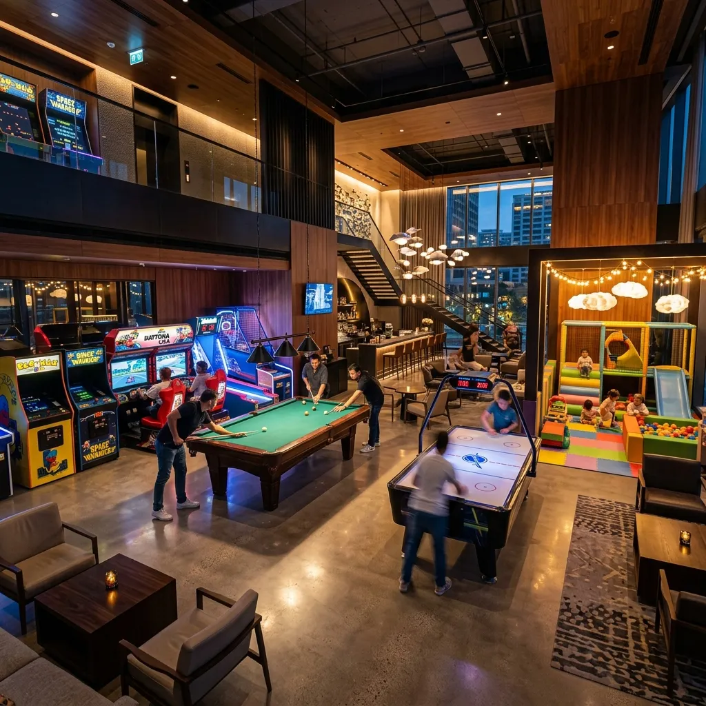 Kids and Adult Game Zone Area